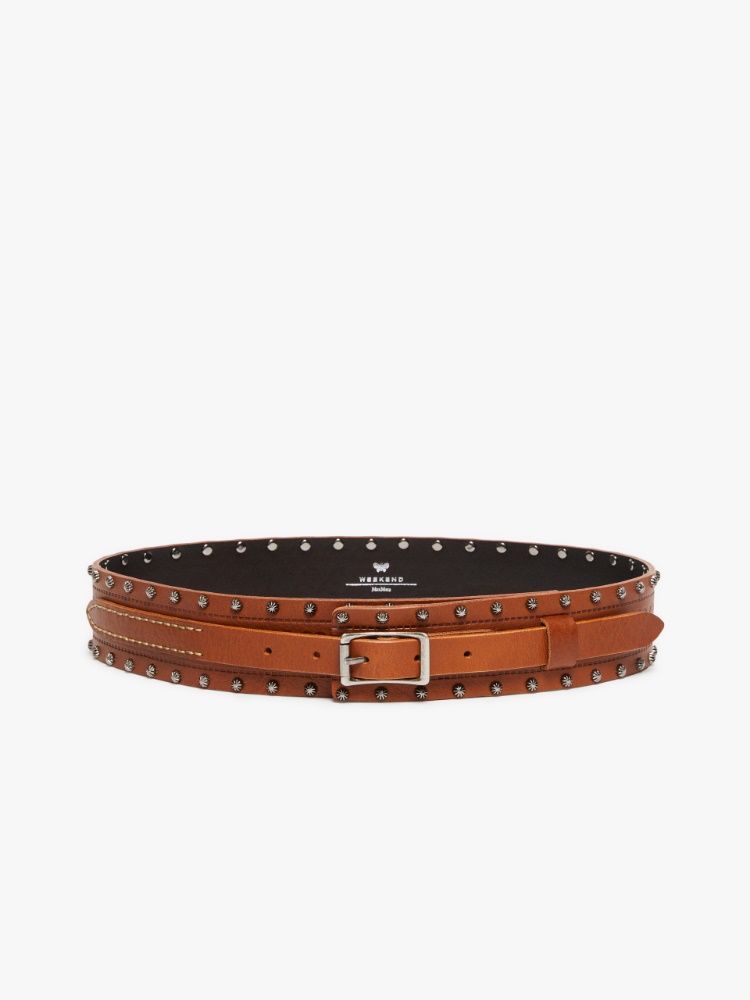 Studded leather belt -  - Weekend Max Mara