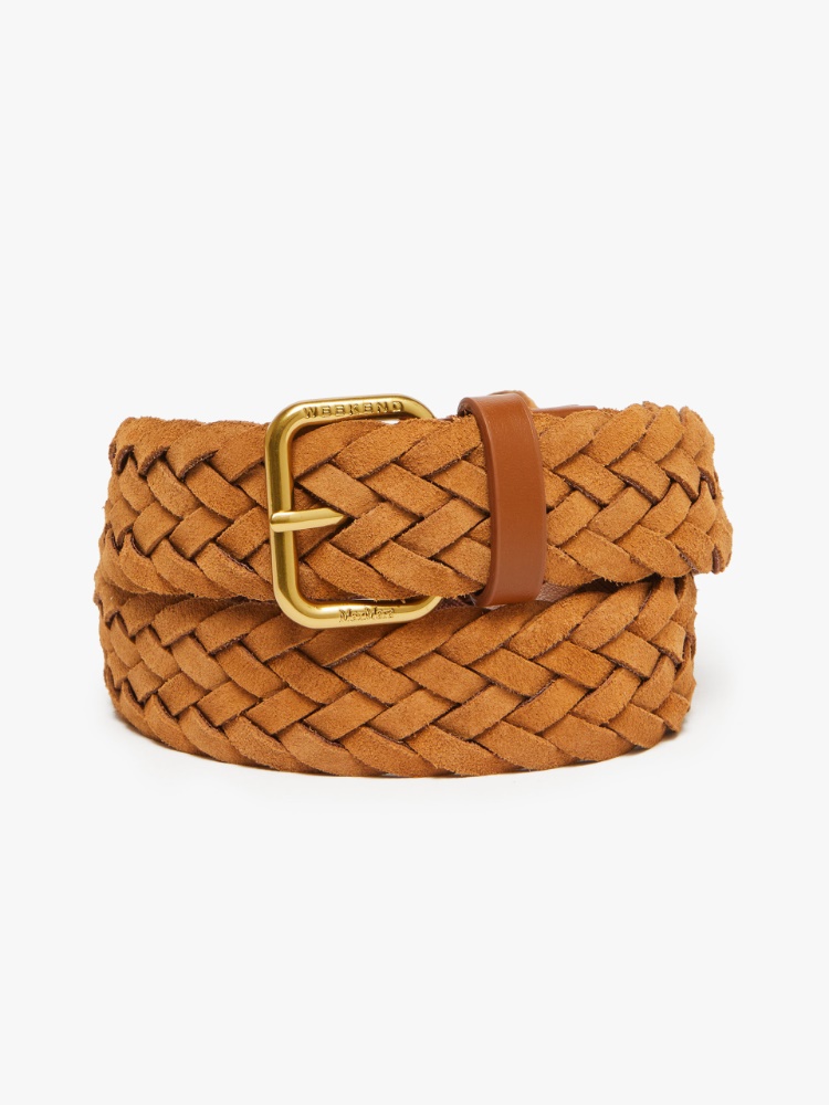 Woven suede belt - TOBACCO - Weekend Max Mara