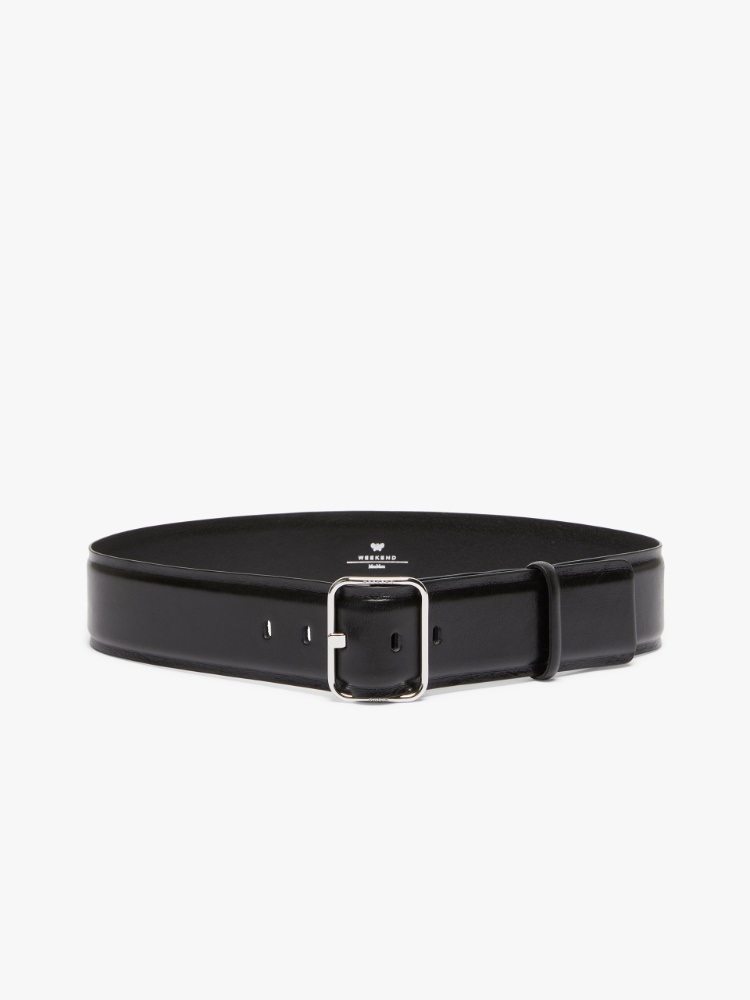 High-waist leather belt -  - Weekend Max Mara