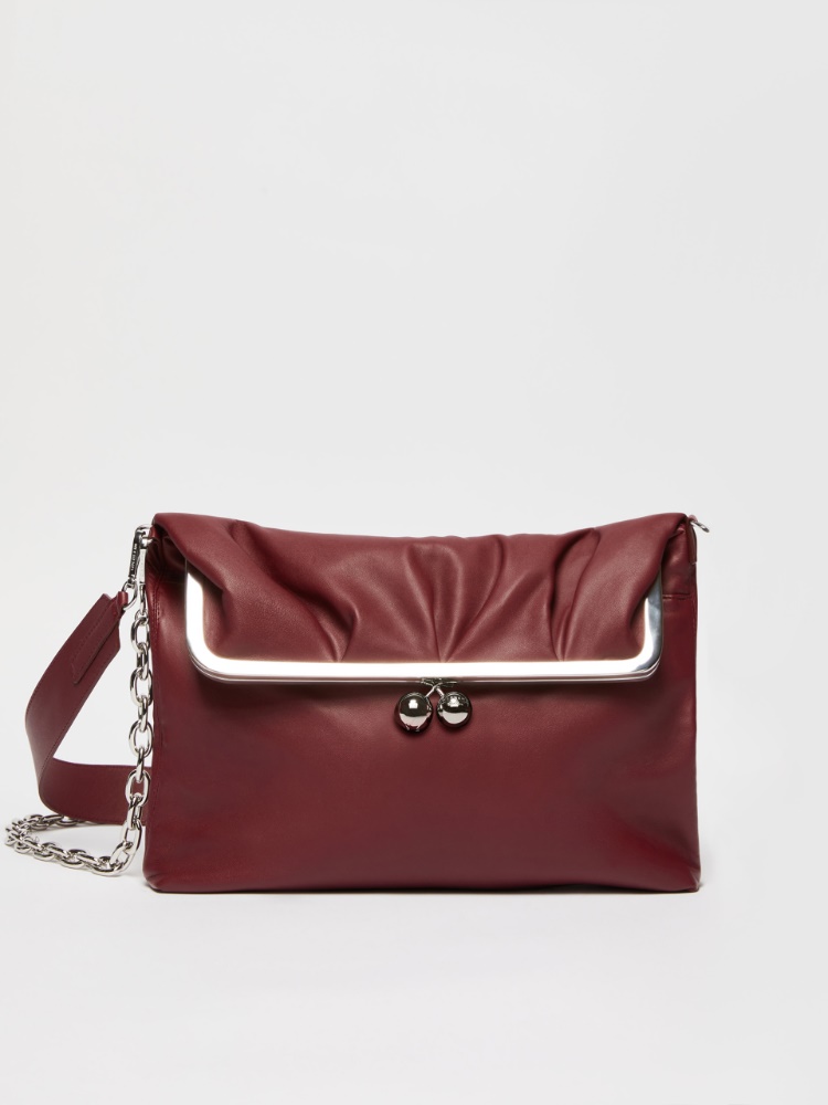 Nappa leather clutch-style Pasticcino Bag - RED - Weekend Max Mara