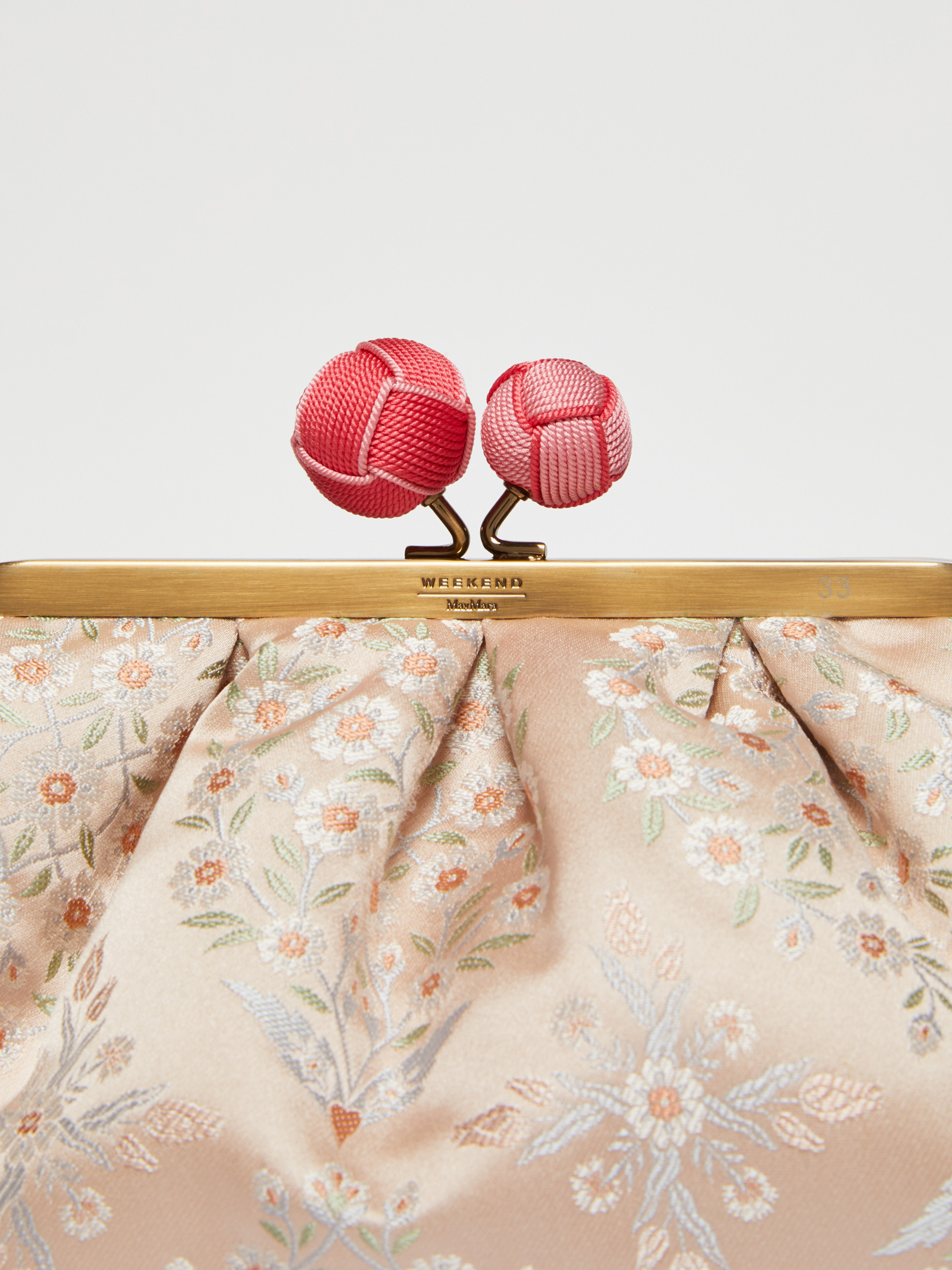 Medium jacquard silk Pasticcino Bag - PINK - Weekend Max Mara - 5