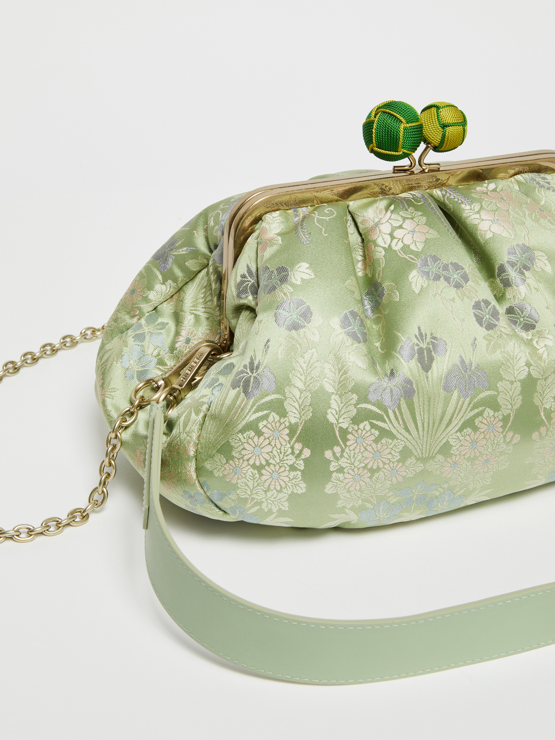 Medium jacquard silk Pasticcino Bag - OLIVE GREEN - Weekend Max Mara - 4