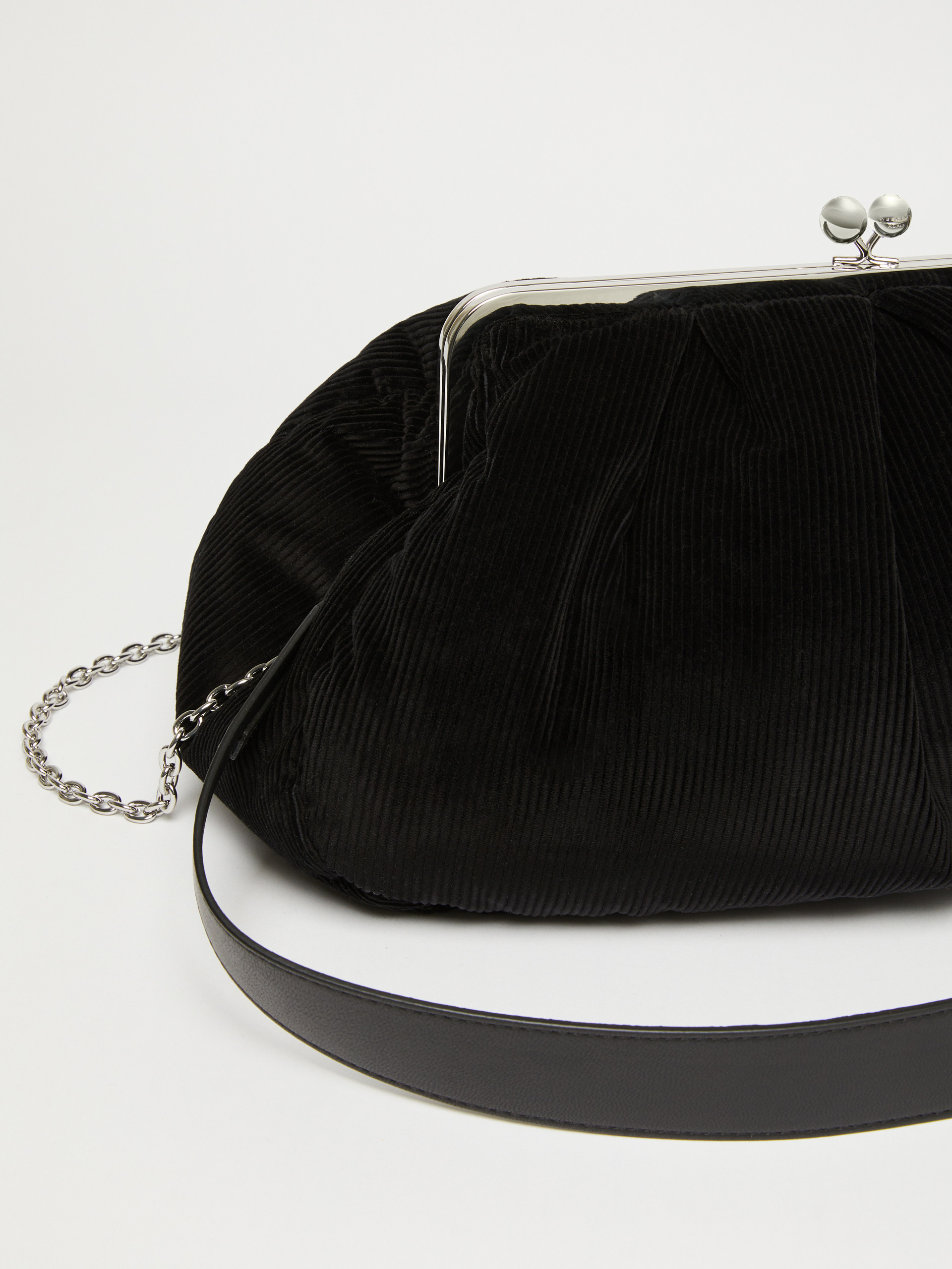 Large velvet Pasticcino Bag - BLACK - Weekend Max Mara - 4