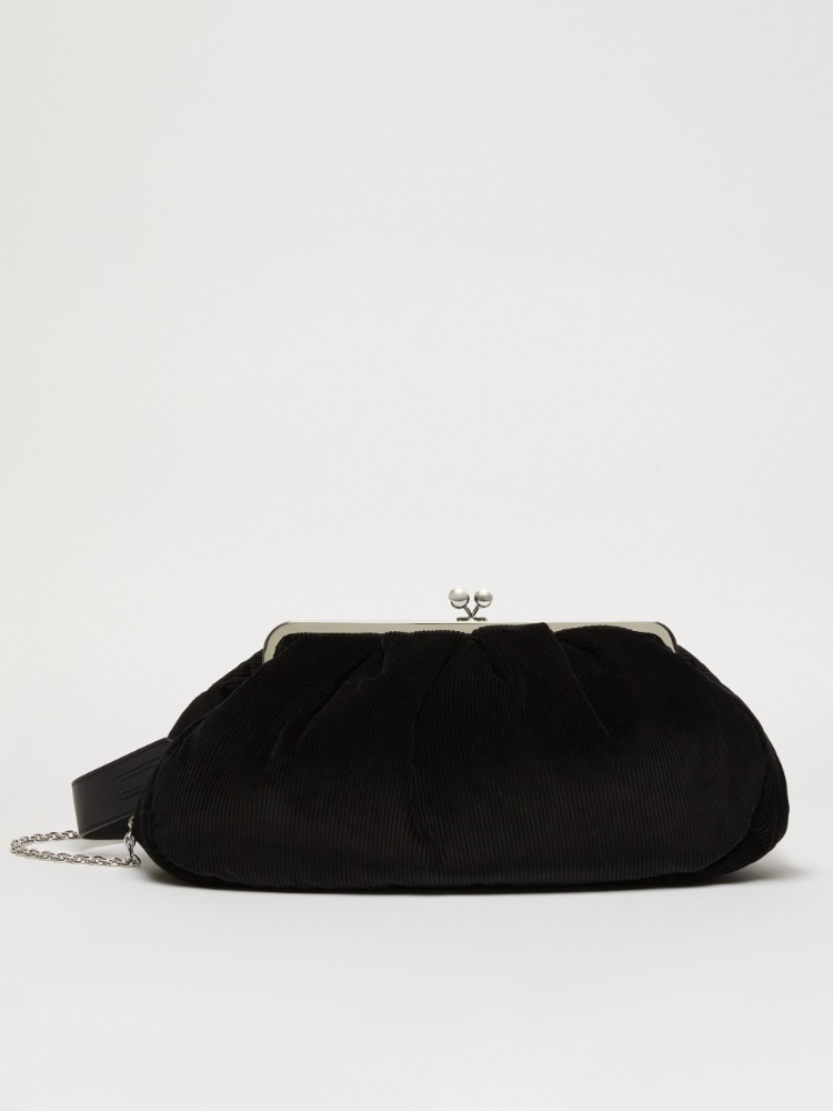 Large velvet Pasticcino Bag - BLACK - Weekend Max Mara