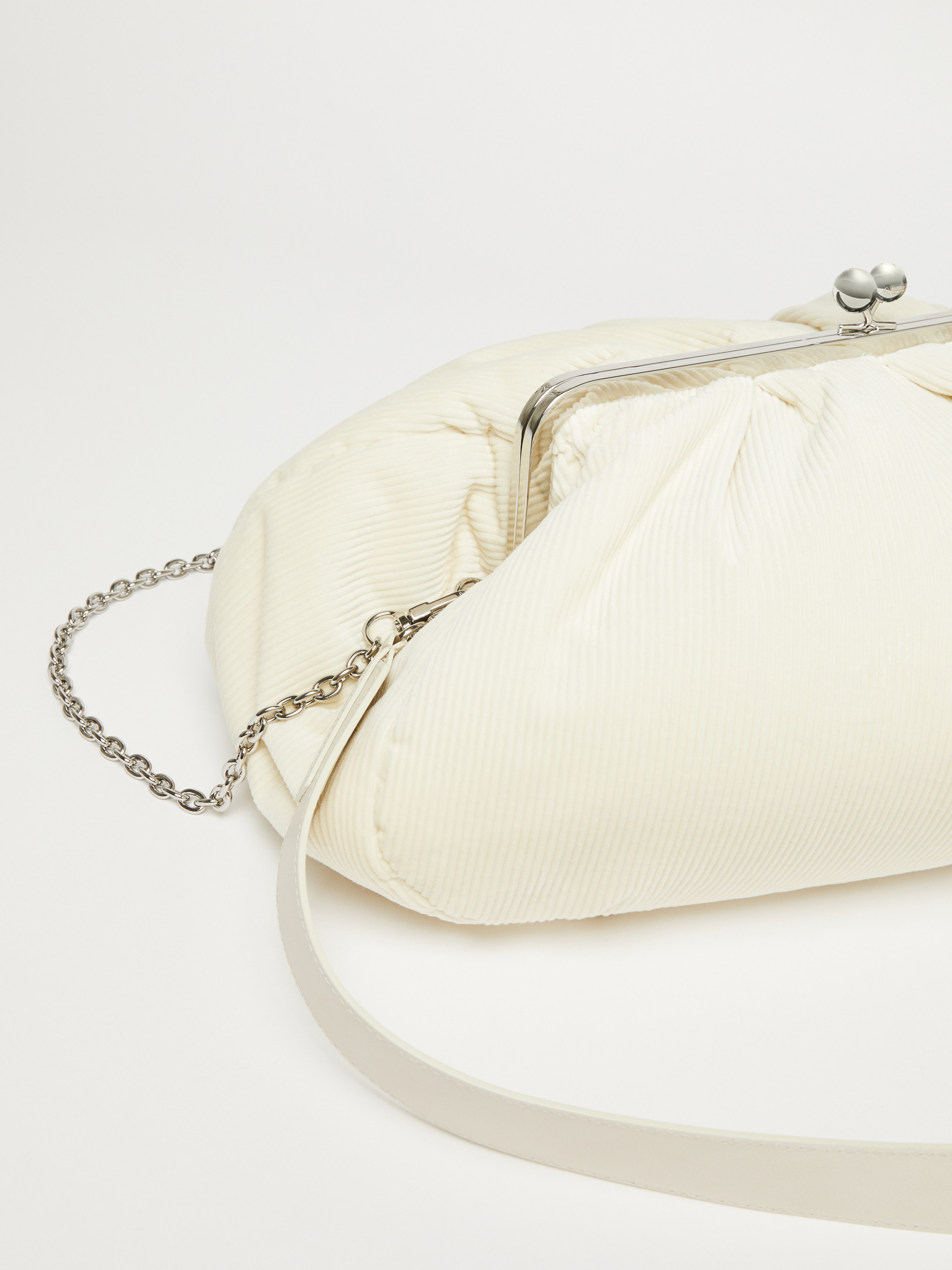 Large velvet Pasticcino Bag - MILK - Weekend Max Mara - 4