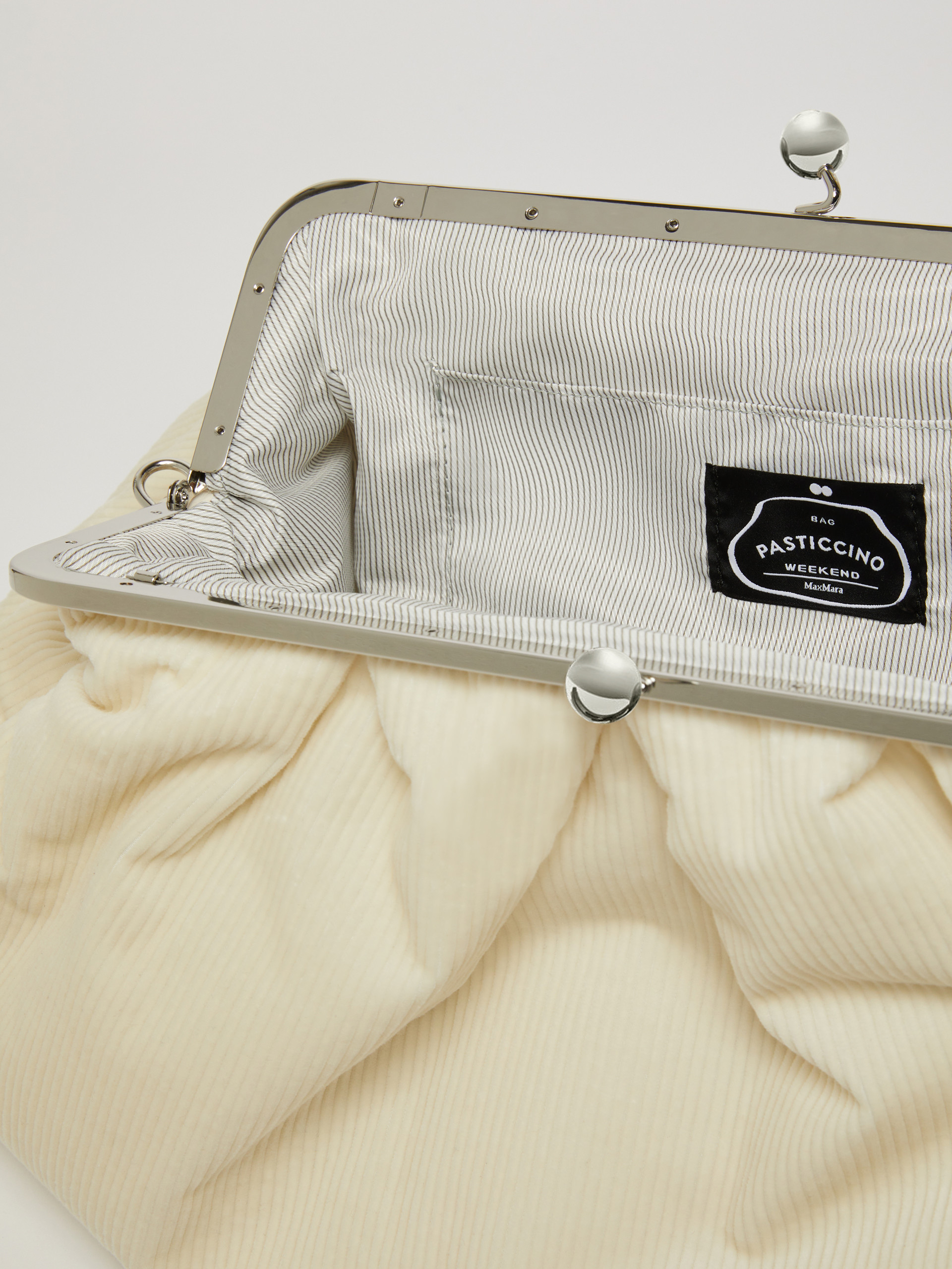 Large velvet Pasticcino Bag - MILK - Weekend Max Mara - 6