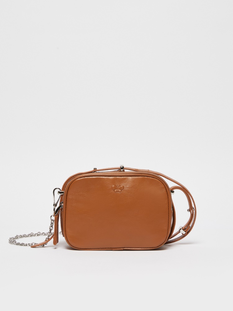 Shiny Nappa leather mini bag - TOBACCO - Weekend Max Mara