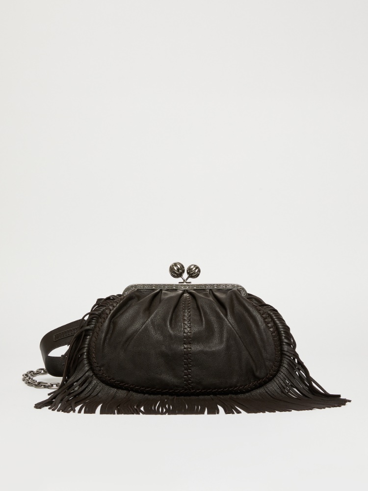 Medium fringed Pasticcino Bag - CHOCOLATE - Weekend Max Mara