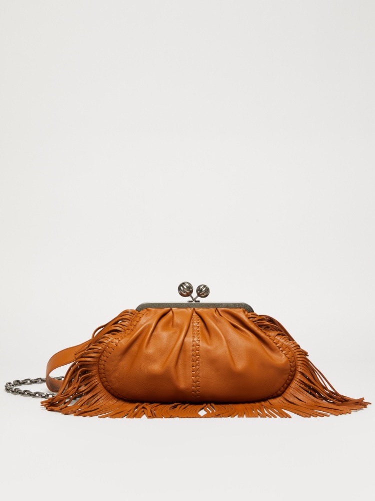 Medium fringed Pasticcino Bag - TOBACCO - Weekend Max Mara