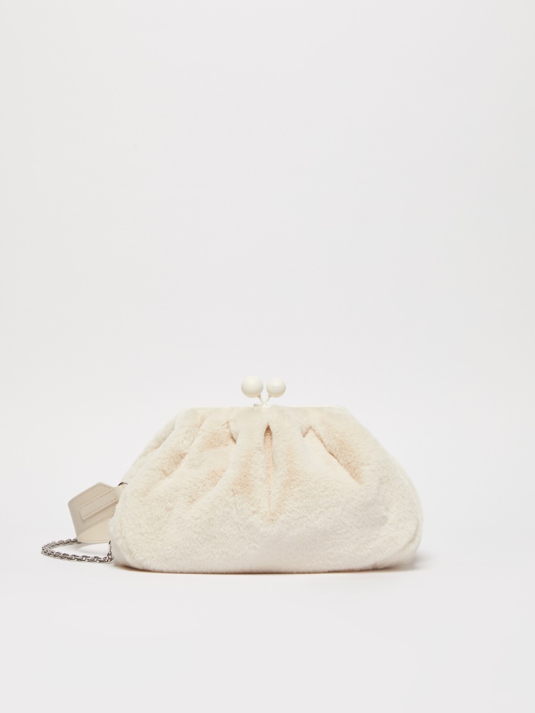 Medium furry fabric Pasticcino Bag - IVORY - Weekend Max Mara