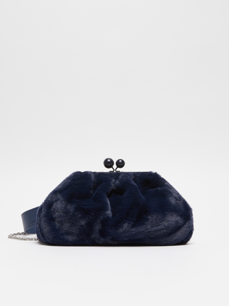 Medium furry fabric Pasticcino Bag - ULTRAMARINE - Weekend Max Mara