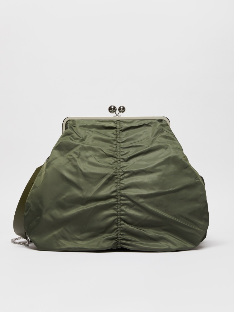 Extra-Large water-repellent twill Pasticcino Bag - DARK GREEN - Weekend Max Mara