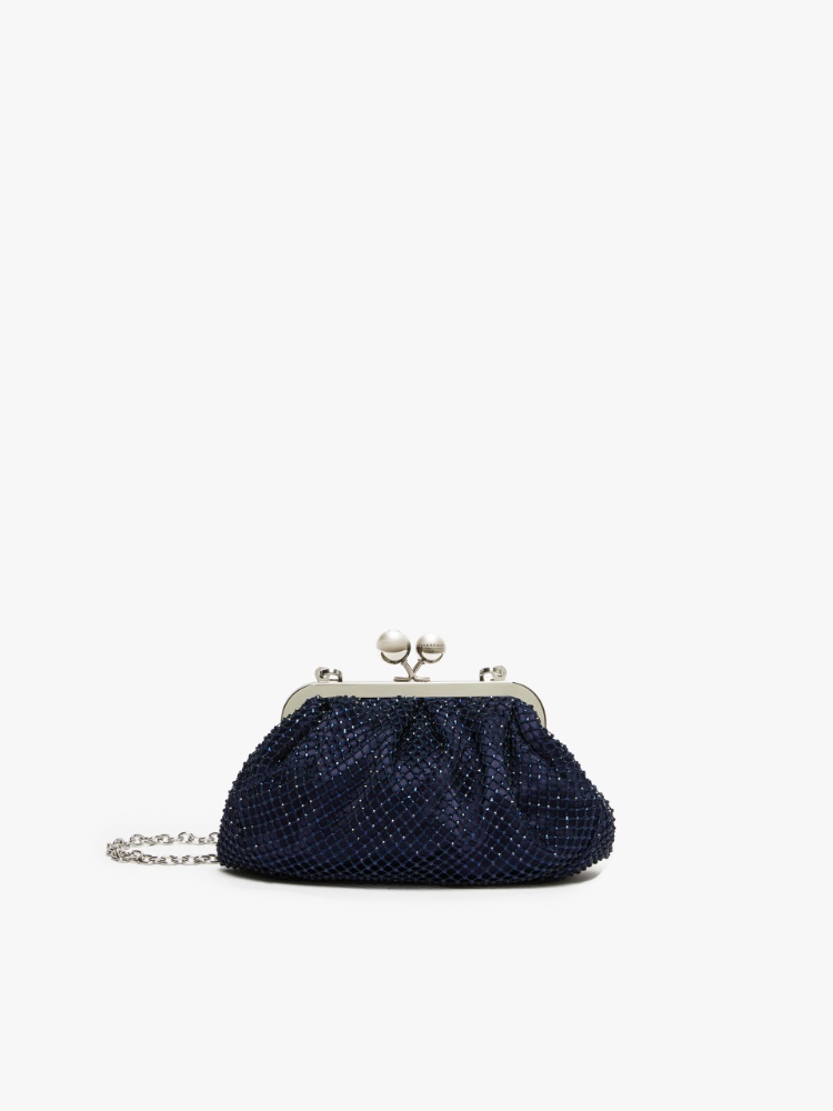 Small Pasticcino Bag in mesh and rhinestones - ULTRAMARINE - Weekend Max Mara