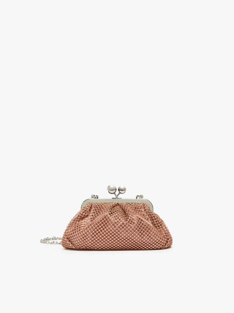 Small Pasticcino Bag in mesh and rhinestones - ANTIQUE ROSE - Weekend Max Mara