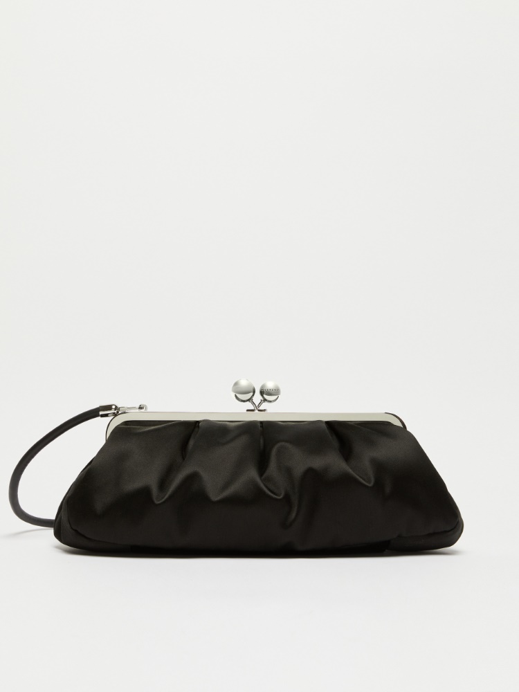 Large satin Pasticcino Bag - BLACK - Weekend Max Mara