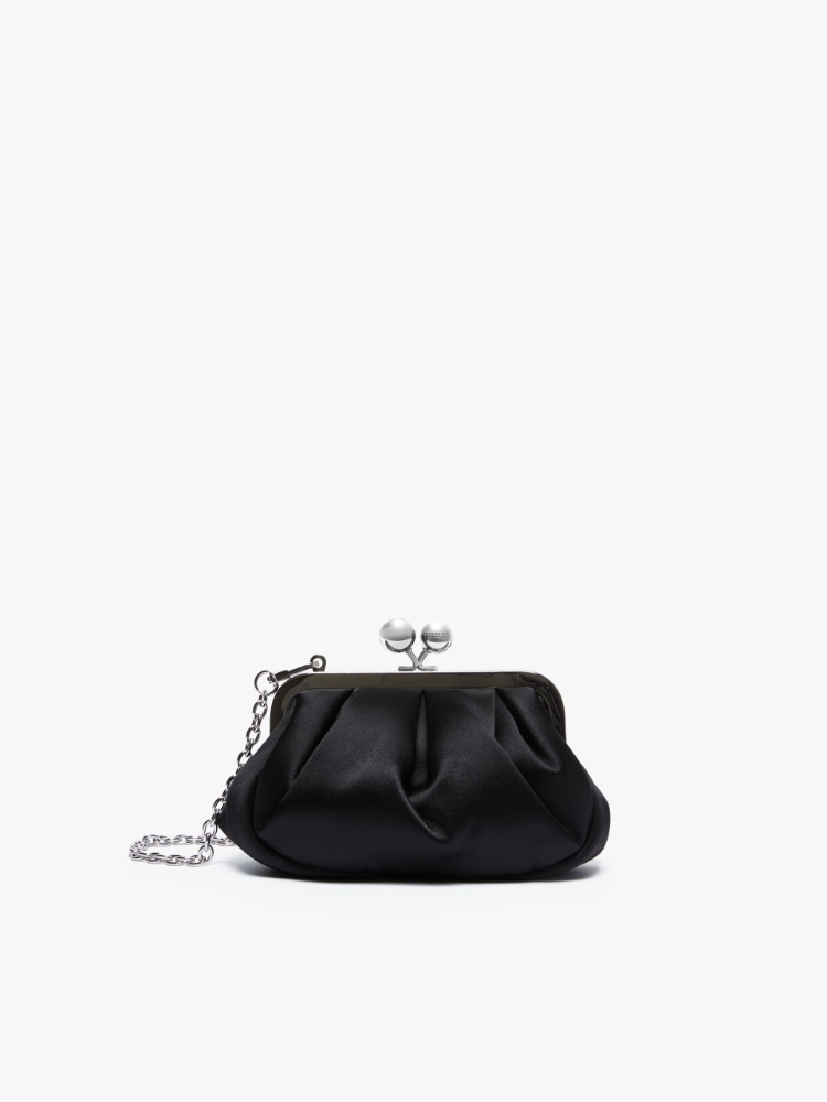 Small satin Pasticcino Bag - BLACK - Weekend Max Mara