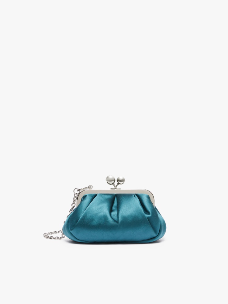 Small satin Pasticcino Bag - EMERALD - Weekend Max Mara