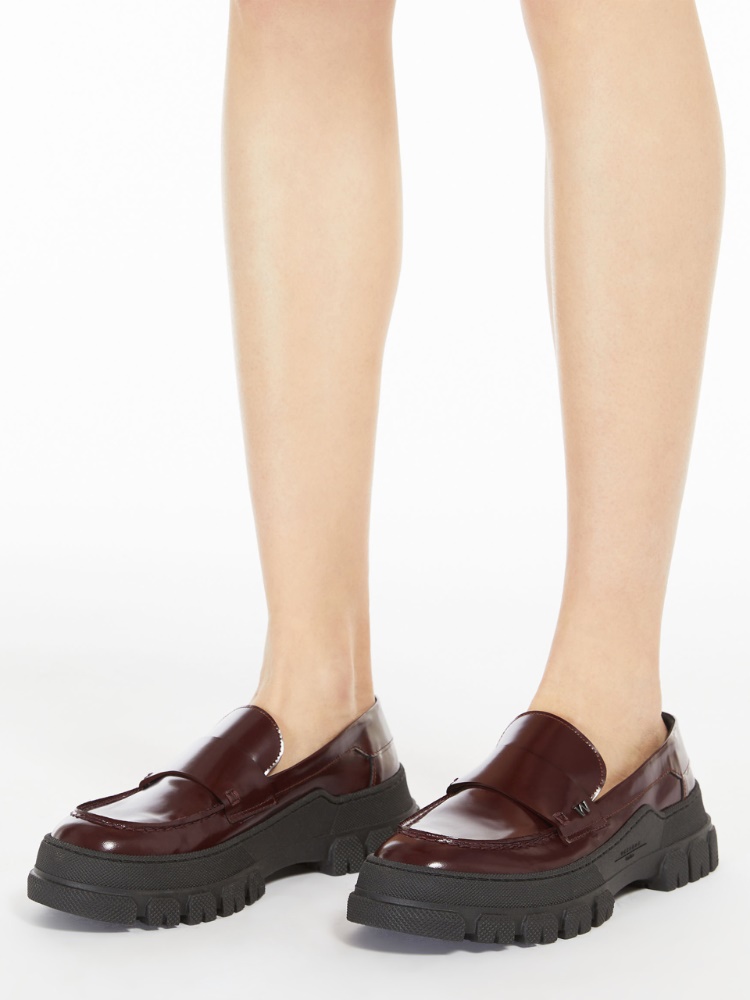 Leather moccasins - BORDEAUX - Weekend Max Mara - 2