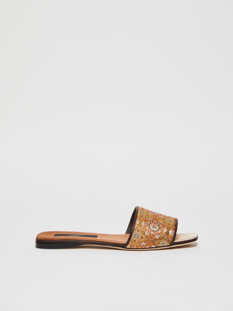 Jacquard slide sandals - CAMEL - Weekend Max Mara