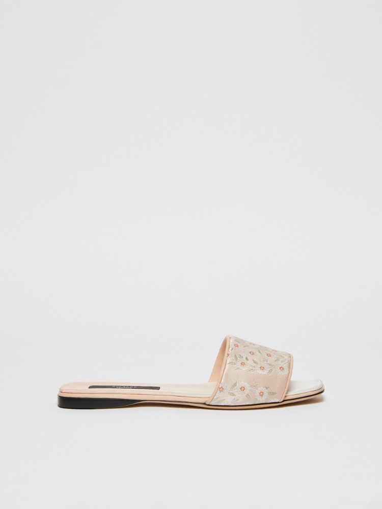 Flat jacquard silk sandals - PINK - Weekend Max Mara