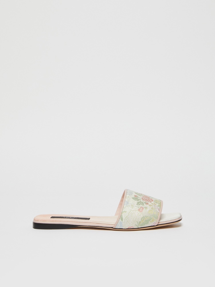 Flat jacquard silk sandals - IVORY - Weekend Max Mara