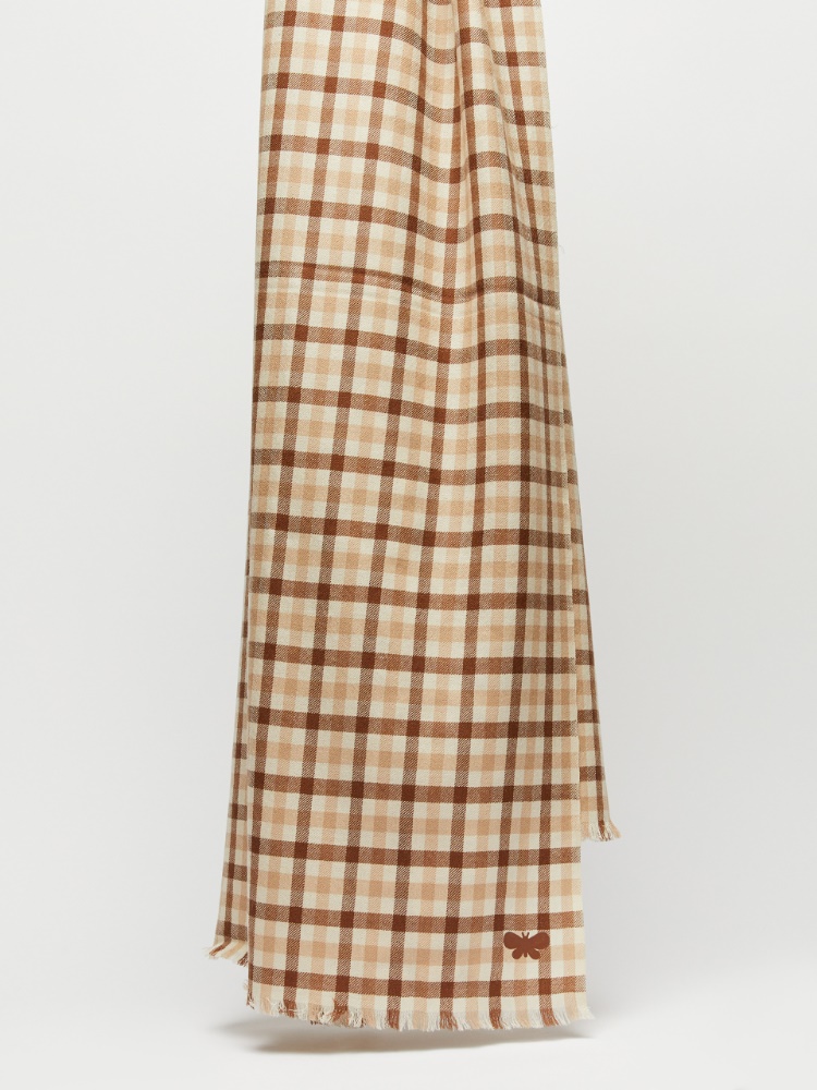 Patterned wool stole - BEIGE SHADED - Weekend Max Mara