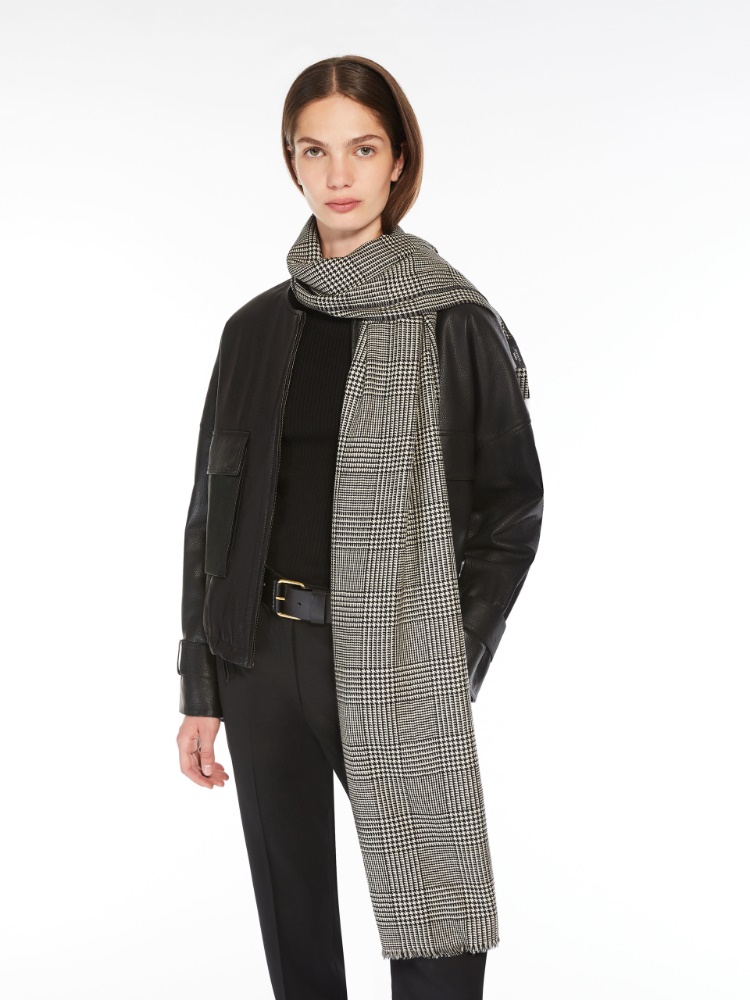 Patterned wool stole - BLACK - Weekend Max Mara - 2