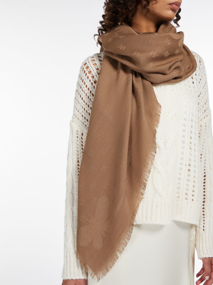 Jacquard-knit viscose and wool shawl -  - Weekend Max Mara - 2