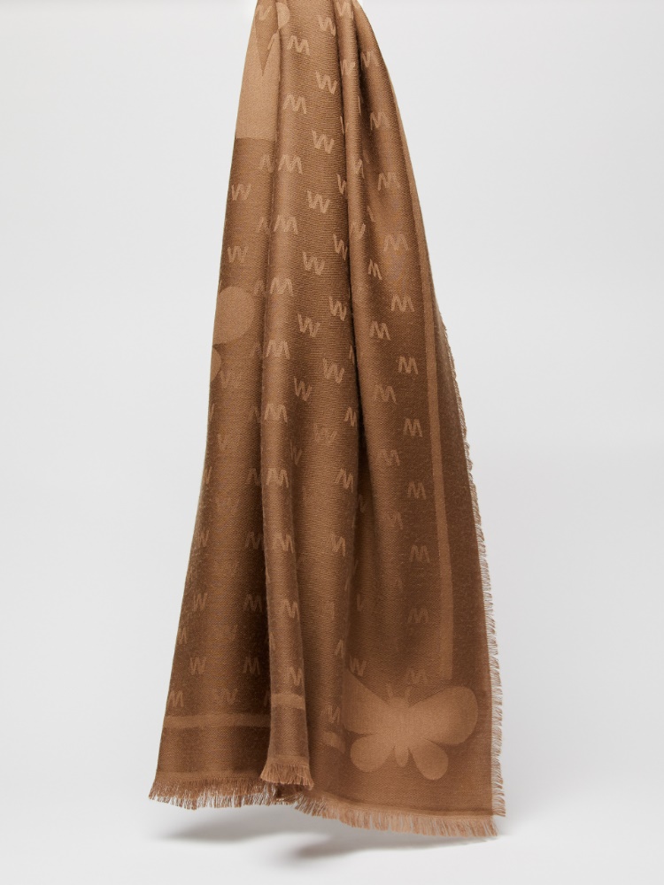 Jacquard-knit viscose and wool shawl -  - Weekend Max Mara