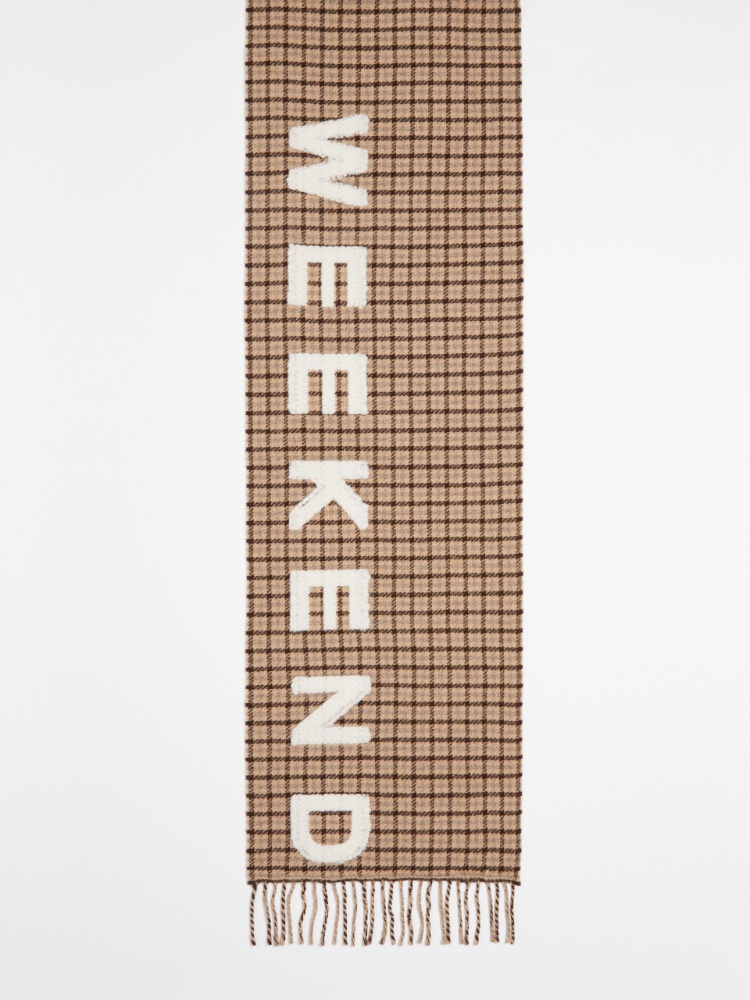 Wool-blend logo scarf - CAMEL - Weekend Max Mara