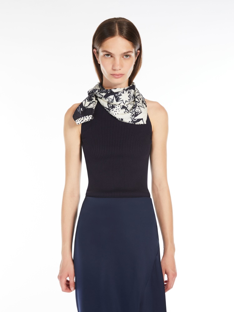 Printed silk scarf - MIDNIGHTBLUE - Weekend Max Mara - 2