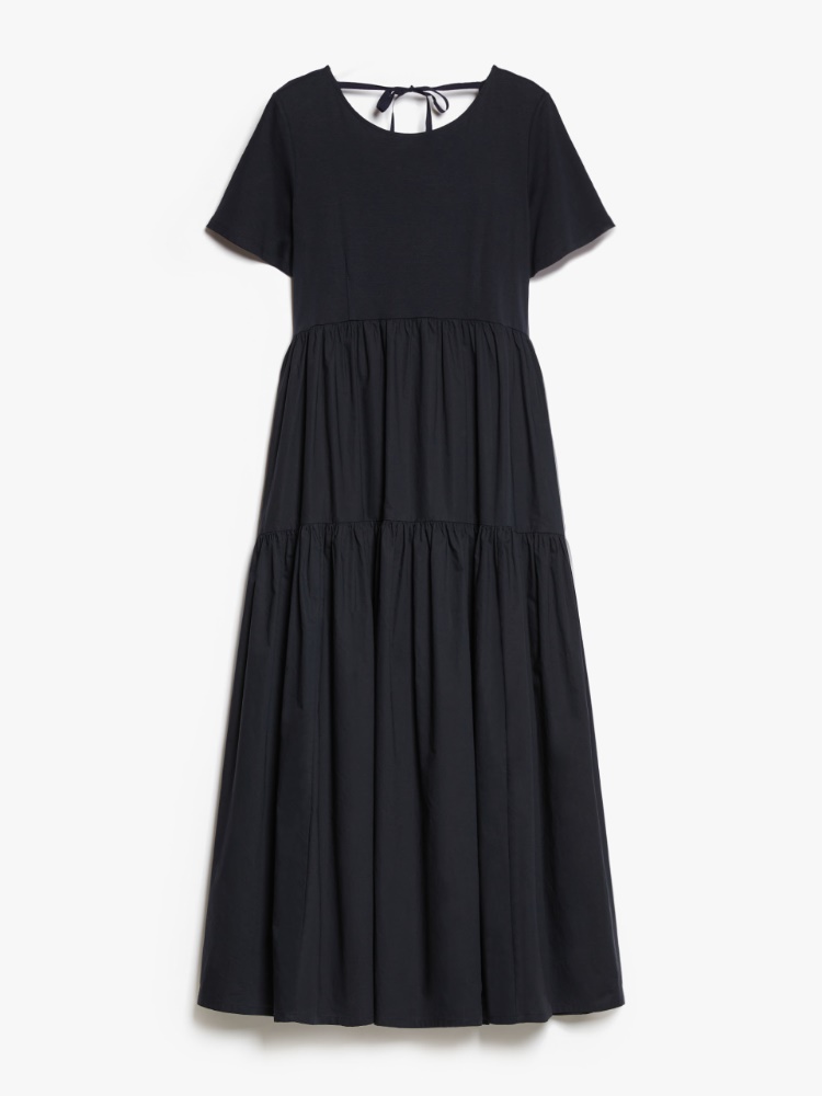 Long jersey and poplin dress - NAVY - Weekend Max Mara - 2