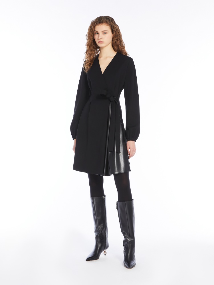 Milano-knit short jersey dress - BLACK - Weekend Max Mara - 2