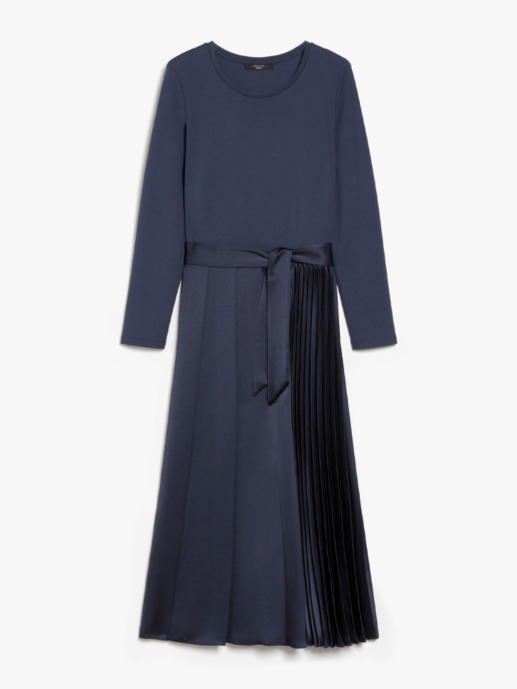 Milano-knit long jersey dress - NAVY - Weekend Max Mara - 2