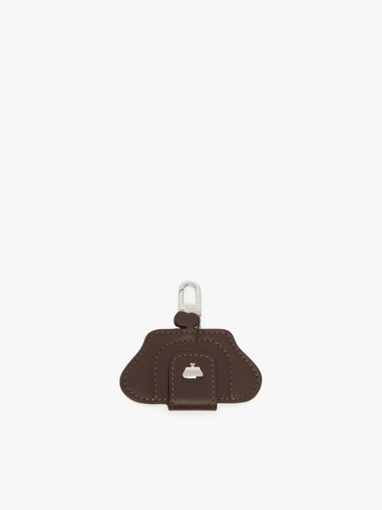 Leather AirTag case - DARK BROWN - Weekend Max Mara