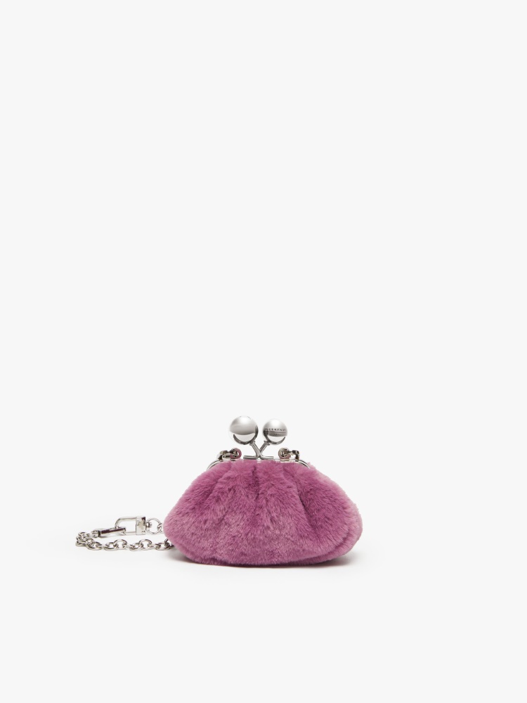 Fluffy fabric Nano Pasticcino Bag - DARK VIOLET - Weekend Max Mara