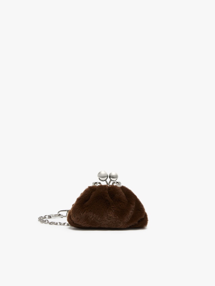 Fluffy fabric Nano Pasticcino Bag - TOBACCO - Weekend Max Mara