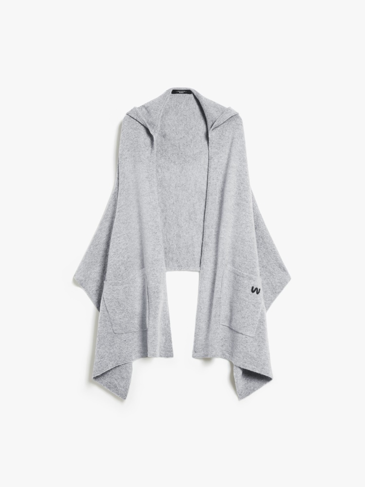 Hooded cashmere shawl - DARK GREY - Weekend Max Mara