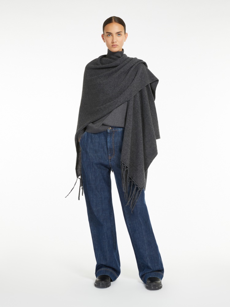 Pure wool poncho - DARK GREY - Weekend Max Mara - 2