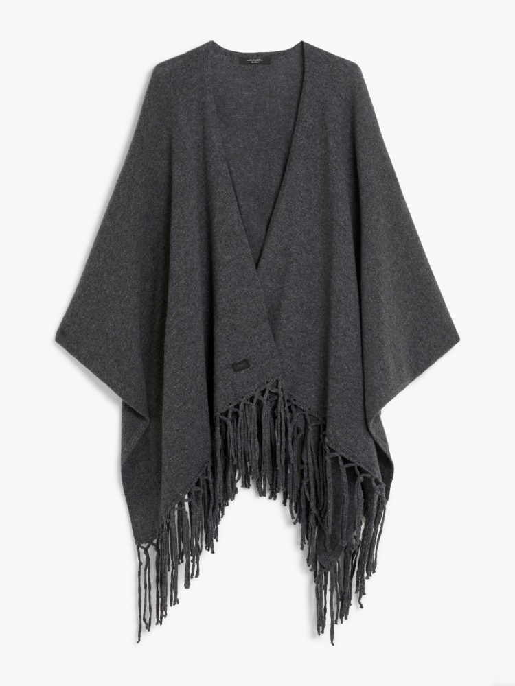 Pure wool poncho - DARK GREY - Weekend Max Mara