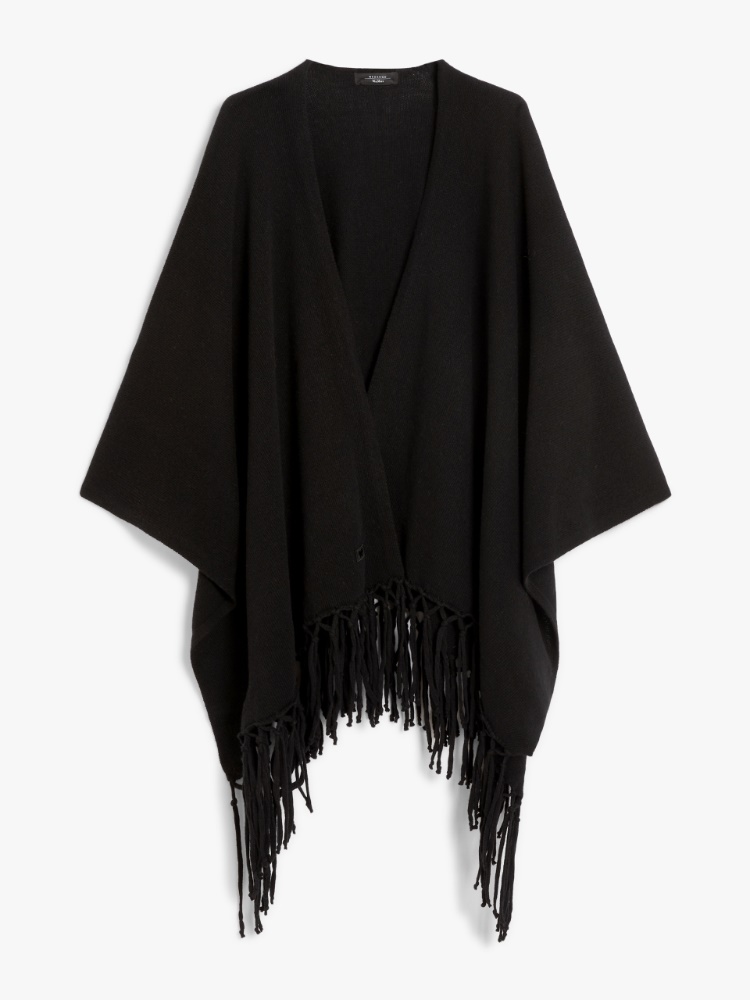 Poncho in pura lana - NERO - Weekend Max Mara