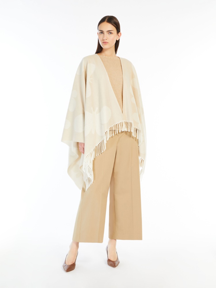 Jacquard wool poncho - WHITE - Weekend Max Mara - 2