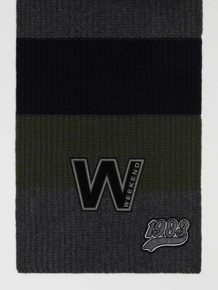 Wool scarf - DARK GREY - Weekend Max Mara