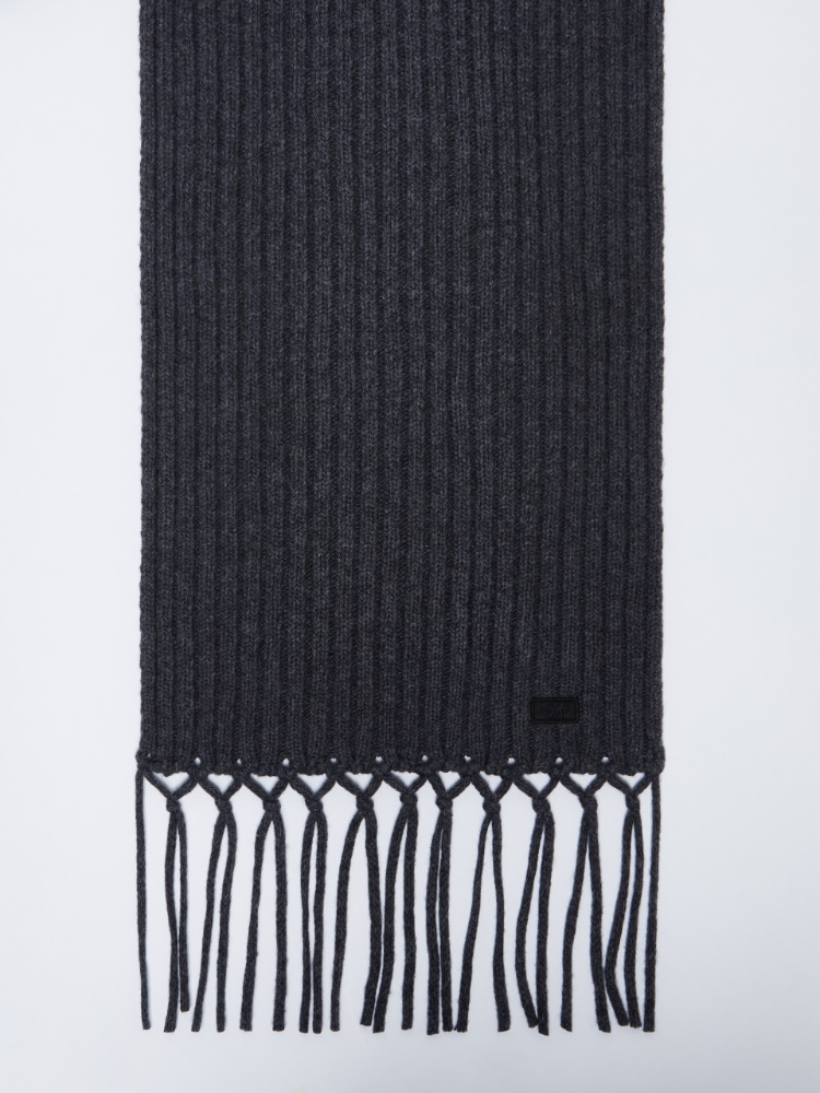 Long wool scarf - DARK GREY - Weekend Max Mara