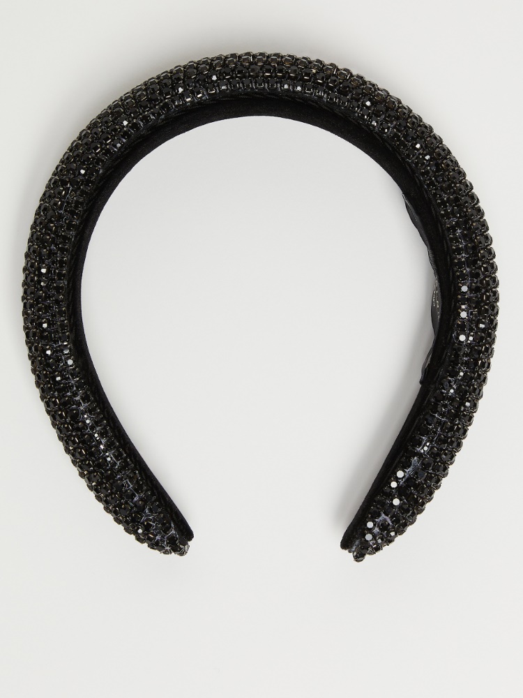 Rhinestone headband - BLACK - Weekend Max Mara