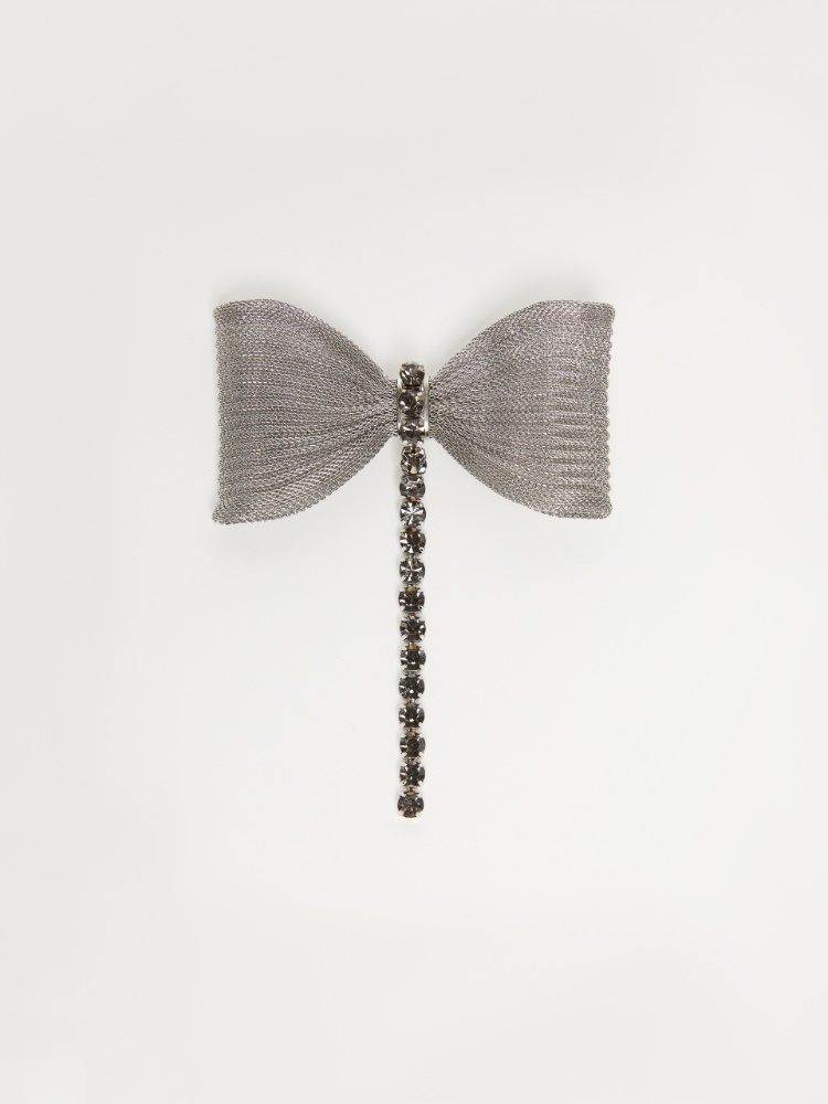 Metal and rhinestone brooch - SILVER - Weekend Max Mara