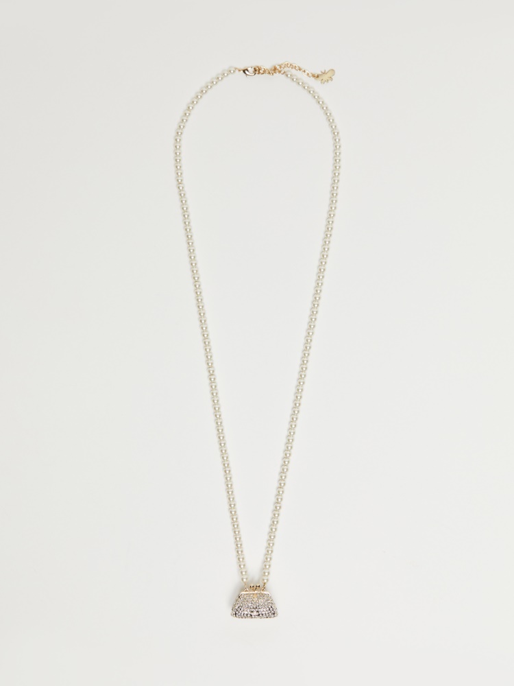 Collar with Pasticcino Bag pendant - OPTICAL WHITE - Weekend Max Mara