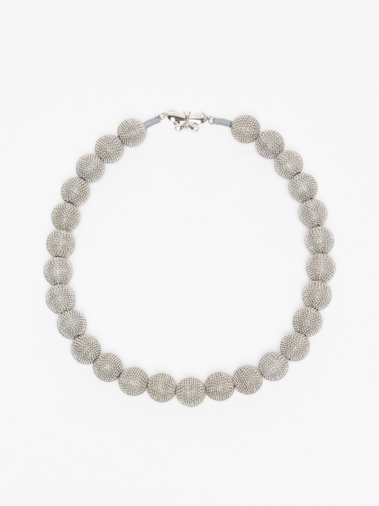 Ball-adorned choker necklace - SILVER - Weekend Max Mara