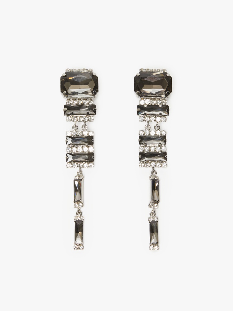 Rhinestone drop earrings - DARK GREY - Weekend Max Mara