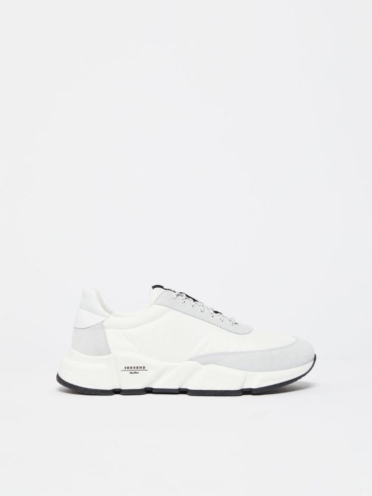 Nylon and leather running shoes - WHITE - Weekend Max Mara